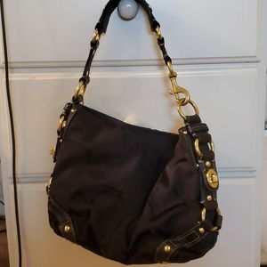 Coach Carly Signature Hobo Purse Black
